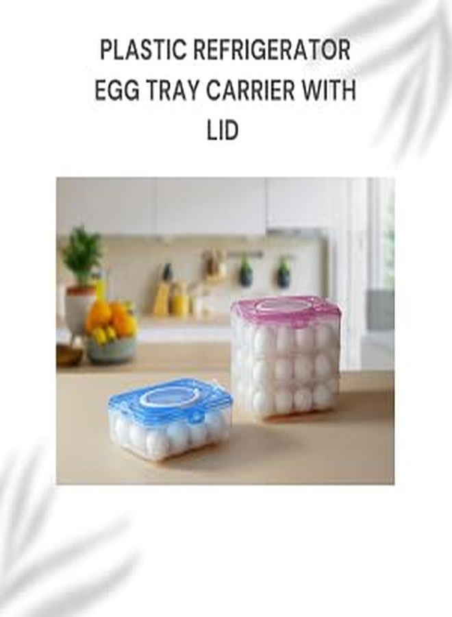 Flipco Abs Plastic Pearl Three Layer 36 Grid Rectangular Egg Storage Container Storage Box Double Layer 36 Grid Egg Storage Box Plastic 36 Egg Holder Box - Image 2